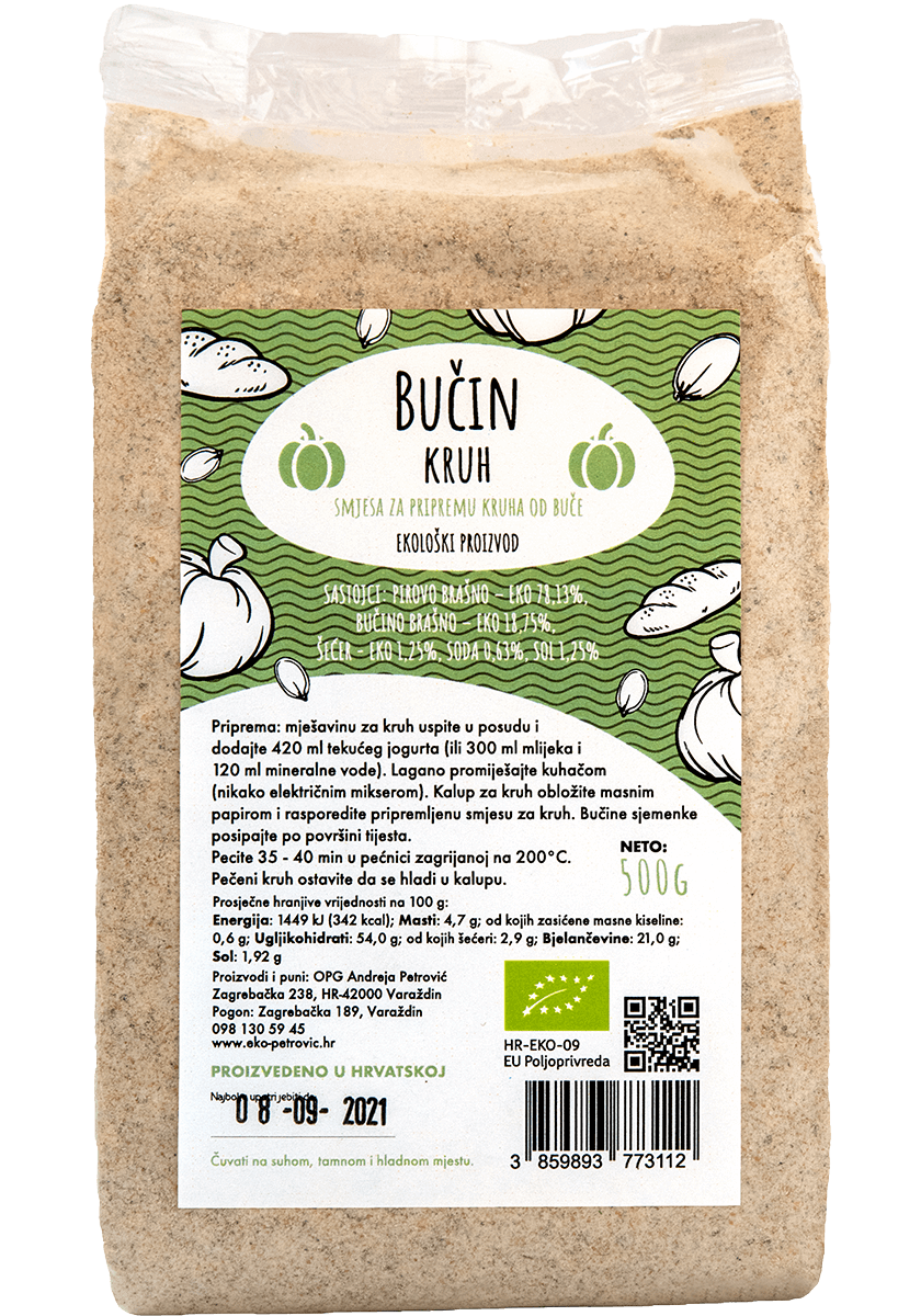 Bučin kruh, 500g